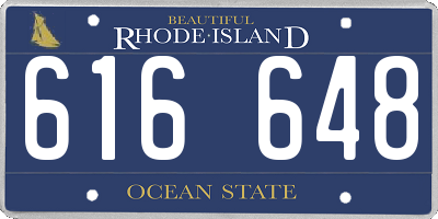 RI license plate 616648