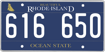 RI license plate 616650