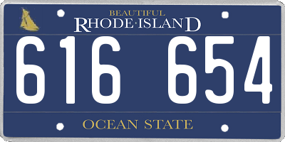 RI license plate 616654