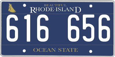 RI license plate 616656