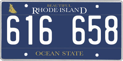 RI license plate 616658