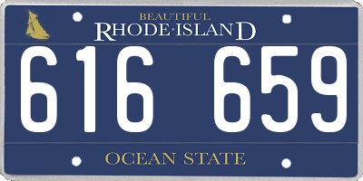 RI license plate 616659
