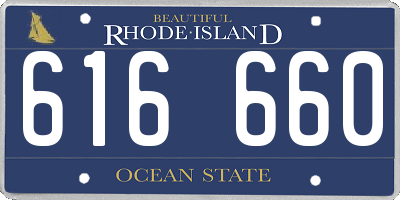 RI license plate 616660