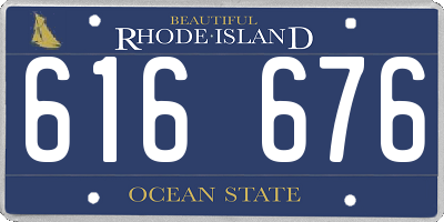 RI license plate 616676