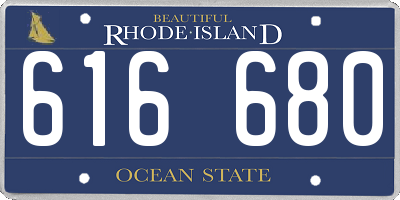 RI license plate 616680