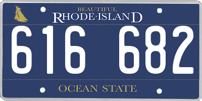 RI license plate 616682