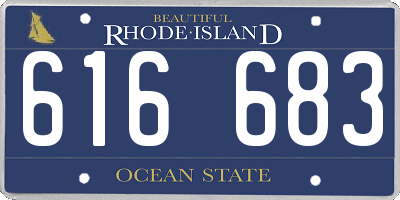 RI license plate 616683