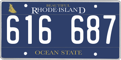 RI license plate 616687