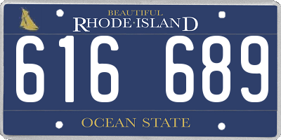 RI license plate 616689