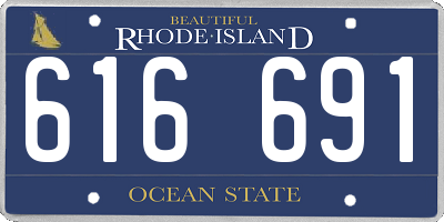 RI license plate 616691