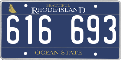 RI license plate 616693