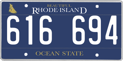 RI license plate 616694