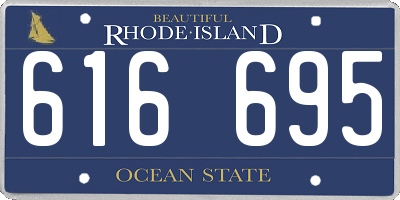 RI license plate 616695