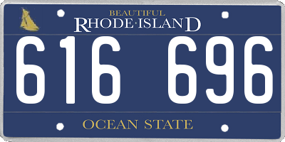 RI license plate 616696