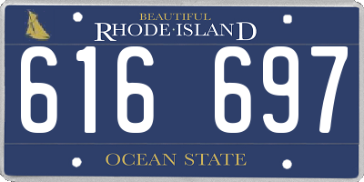 RI license plate 616697