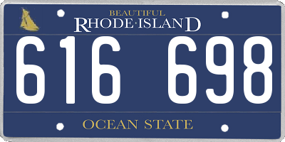 RI license plate 616698