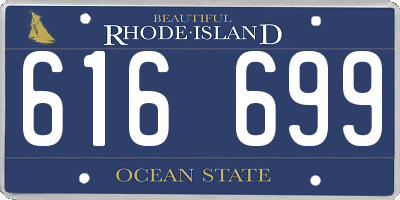 RI license plate 616699
