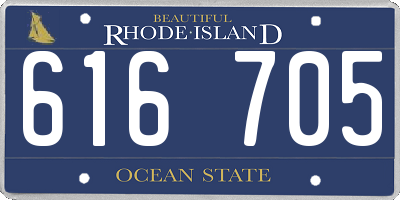 RI license plate 616705