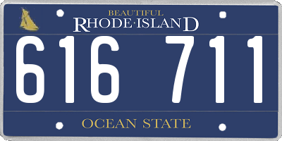 RI license plate 616711