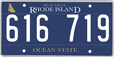 RI license plate 616719