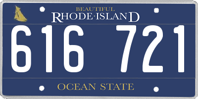 RI license plate 616721
