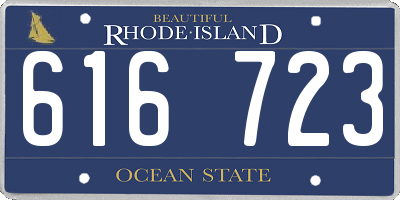 RI license plate 616723