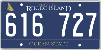 RI license plate 616727