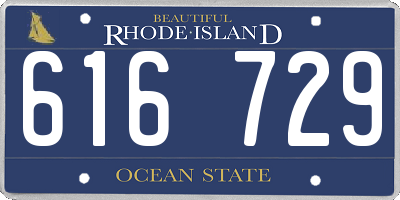 RI license plate 616729