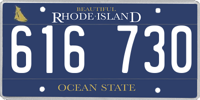 RI license plate 616730