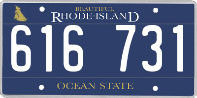 RI license plate 616731