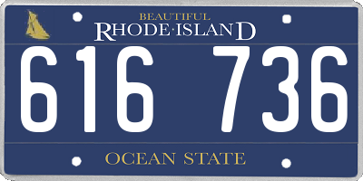 RI license plate 616736
