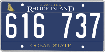 RI license plate 616737