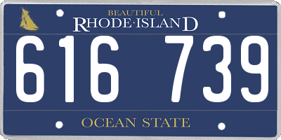 RI license plate 616739