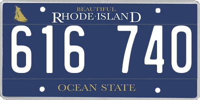 RI license plate 616740