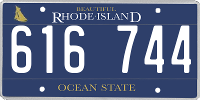 RI license plate 616744