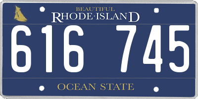 RI license plate 616745