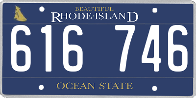 RI license plate 616746