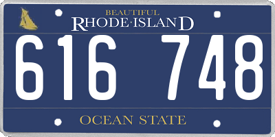 RI license plate 616748