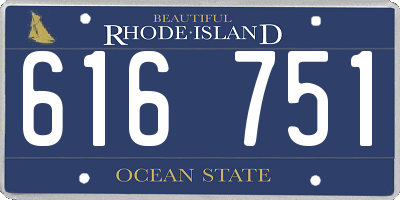 RI license plate 616751