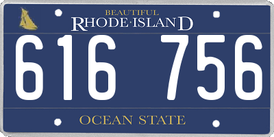 RI license plate 616756