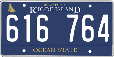 RI license plate 616764