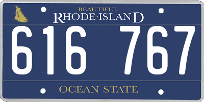 RI license plate 616767