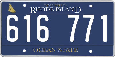 RI license plate 616771