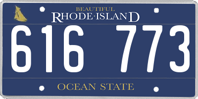 RI license plate 616773