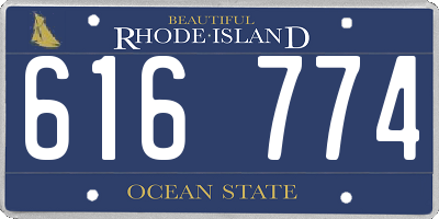 RI license plate 616774