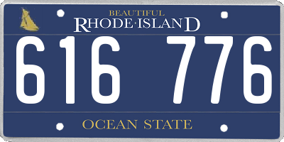 RI license plate 616776