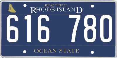 RI license plate 616780