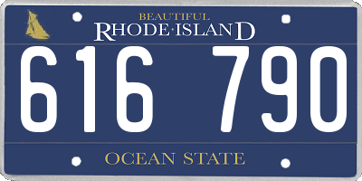 RI license plate 616790