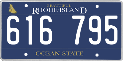 RI license plate 616795