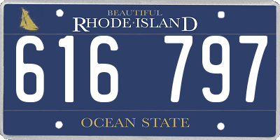 RI license plate 616797